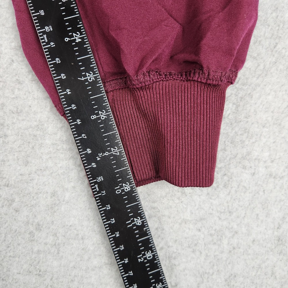 Med Couture Scrub Pants Womens Large Wine Touch Cargo Pockets Stretch Drawstring - Picture 5 of 7